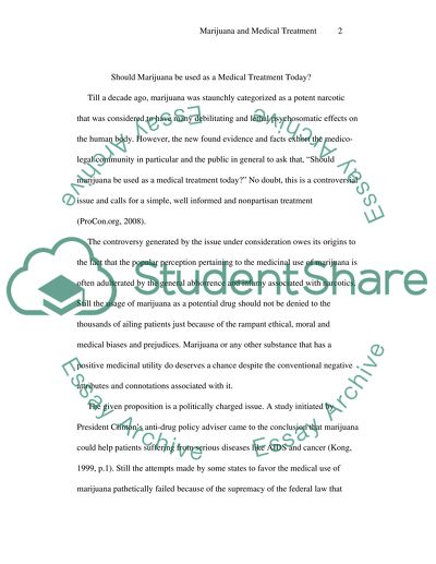 Annotated Bibliography for a Controversial Issue/ Should marijuana be used as a medical treatment today