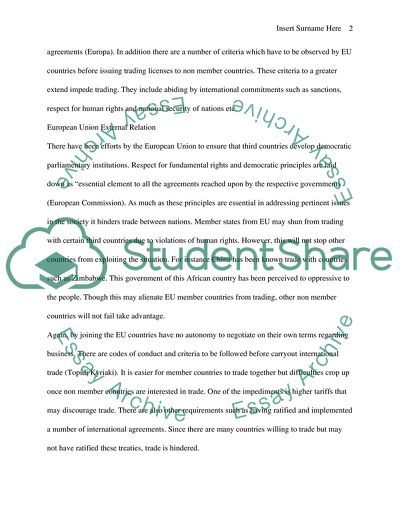 EUs Influence On Trade