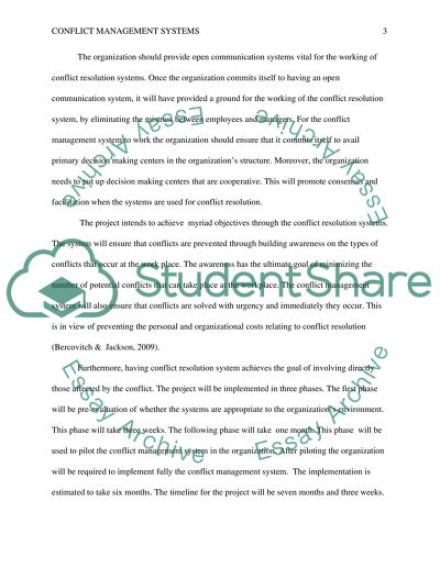 Writing a proposal for case study in conflict management design system