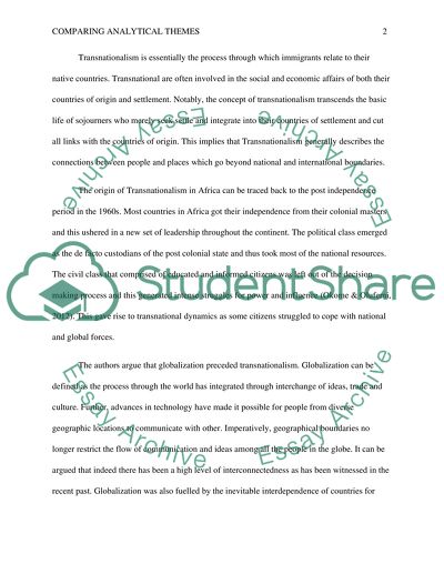 Comparing analytical themes