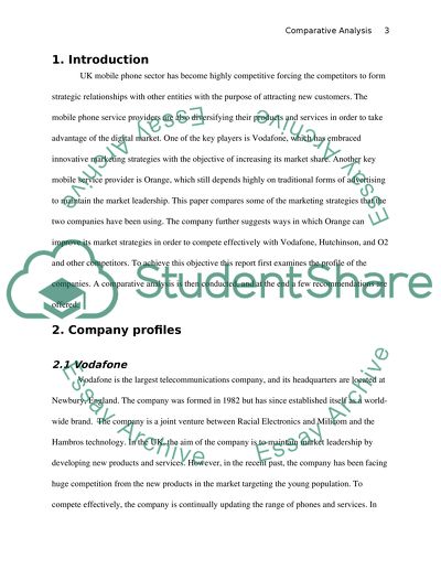 Mix strategy for Mobile Services Provider Vodafone