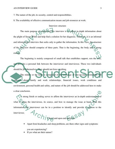 Conducting the Interview Correctly