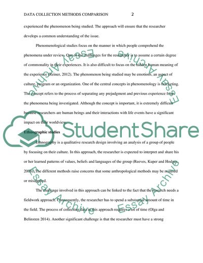 Data Collection Methods Comparison