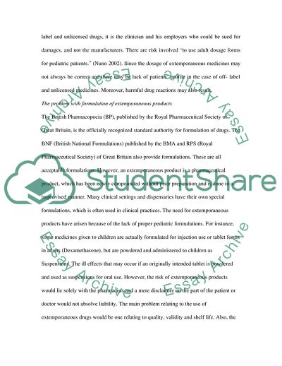 The Problem with off Label and Unlicensed Medication