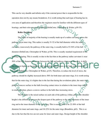 Design of a Roller Bearing