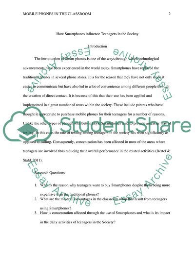 Influence Of Smartphones On Teenagers