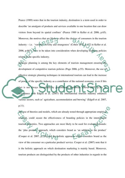 Strategic Planning for International Tourism