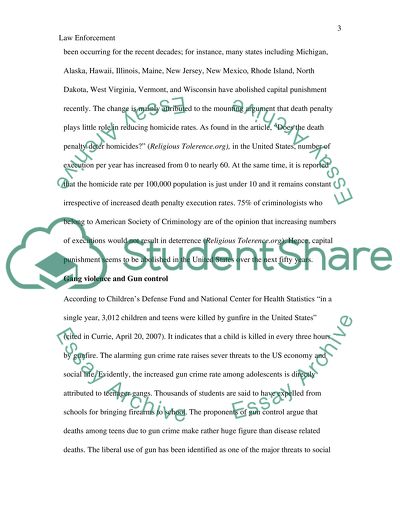 Changes in Law Enforcement