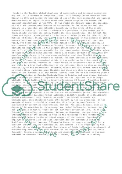 Modern management of Honda Company