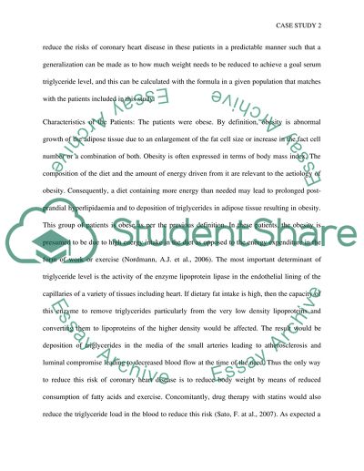Weight Loss and Triglyceride Level