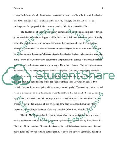 Modeling the Exchange Rate and Balance of Payments