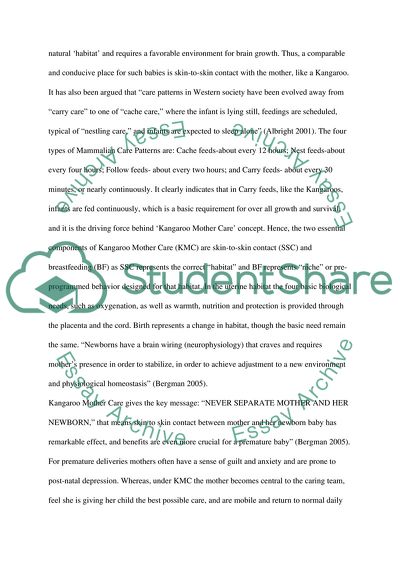 Paradigm of Kangaroo Care in the Preterm Neonate