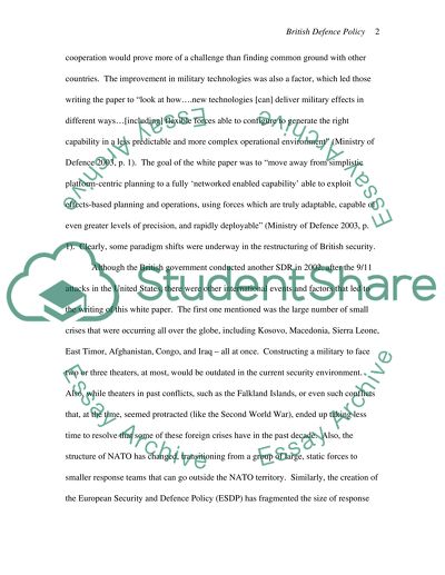 British Defence Policy