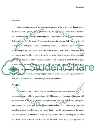 Interaction of Mind with the Environment