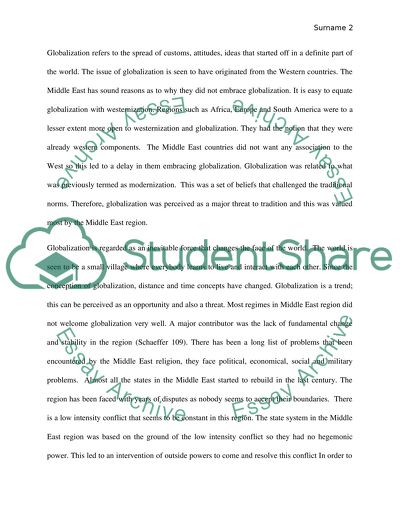 Globalization in the Middle East