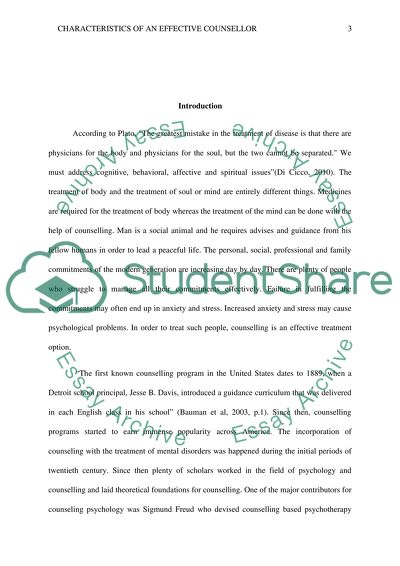 characteristics of effective counselors essays