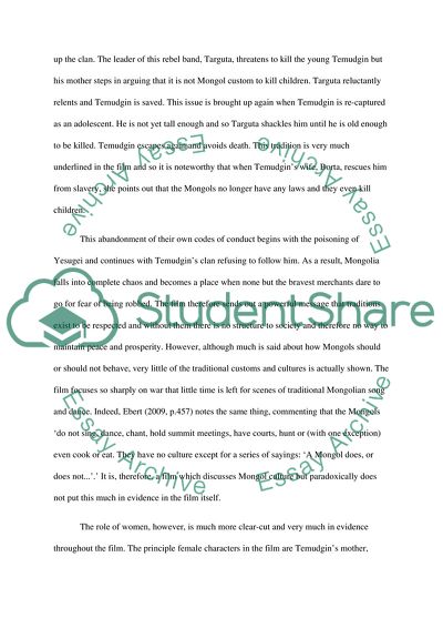 An Analysis of the Film Mongol