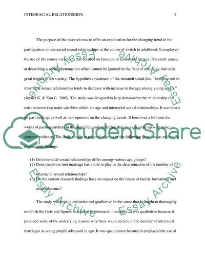 Interracial Sexual Relationships