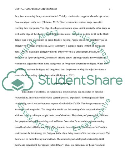 Gestalt and Behavior Theories