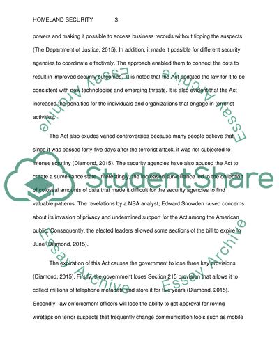 The Department of Homeland Security