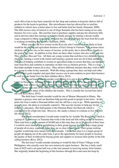 Kiva & The Girl Effect: Social Activism Among Women