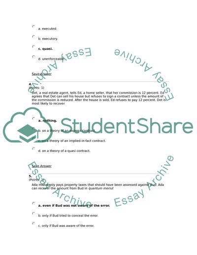 Tests for Business Law