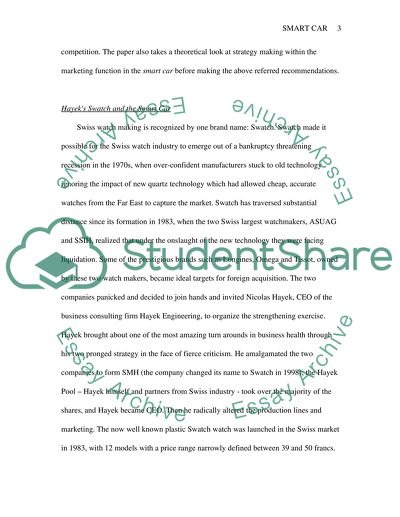 Can the Smart Car Sustain a Competitive Advantage