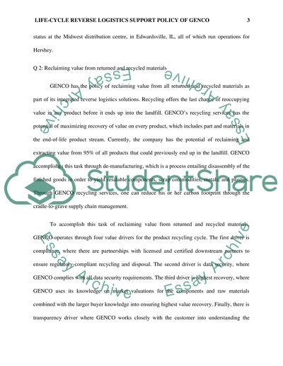 Life-cycle reverse logistics support policy of GENCO