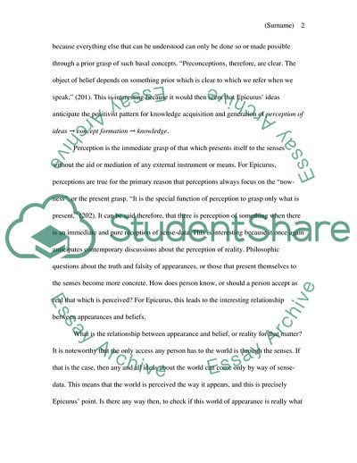 Epicurean Epistemology