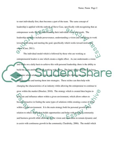 Entrepreneurial Leadership