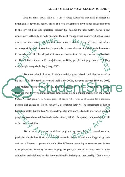 The Growth of Modern Street Gangs in the USA