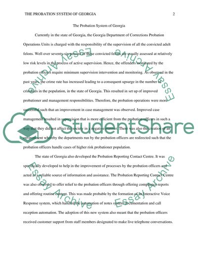 The Probation System of Georgia