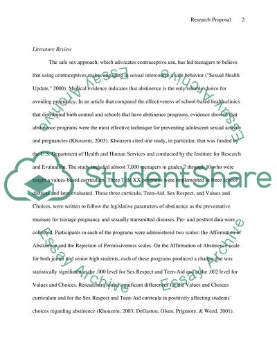 Concerns about the High Level of Teenage Pregnancy