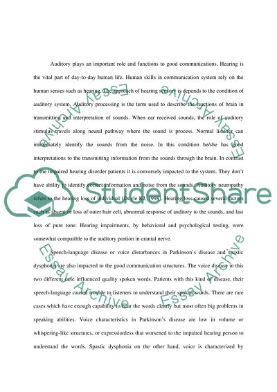 How the Auditory Perceived Characteristics of Voice Disturbances