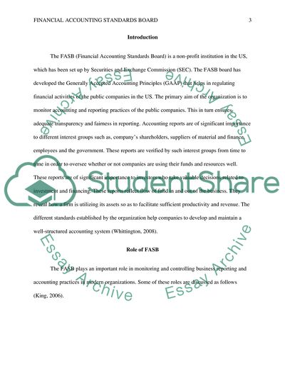 Financial Accounting Standards Boards Role