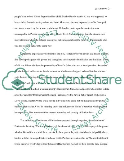 Puritanism in Scarlet Letter by Nathaniel Hawthorne