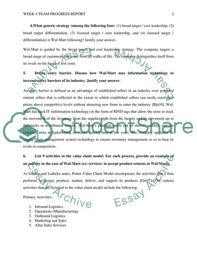 Generic Strategy in Wal-Mart