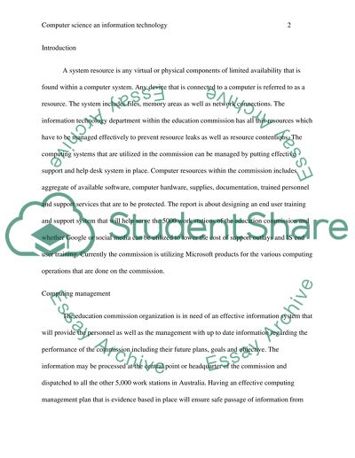 Management of Computing Resources