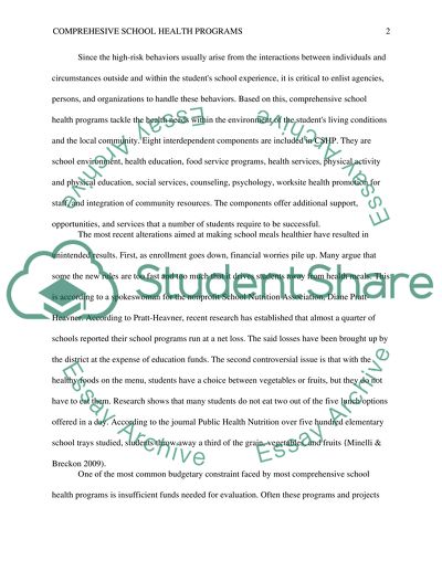 Comprehensive School Health Program