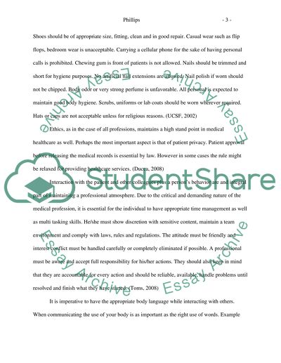 Professionalism in the Medical Field