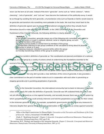 The Responses to the Humanitarian Erisis in Darfur