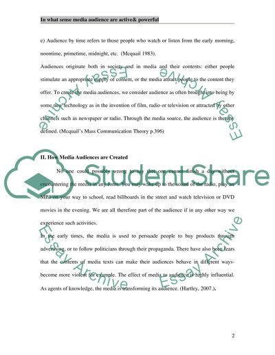 The Strengths and Weaknesses of the Active Audience Theory