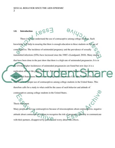 Sexual behavior since the AIDS Epidemic