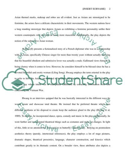 M Butterfly and Its Representation of Asia