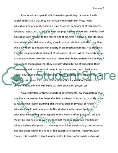 Vision and Health/Physical Education