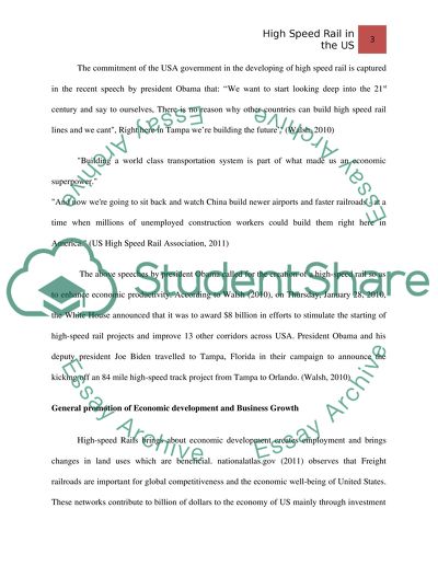 High Speed Rail in United States