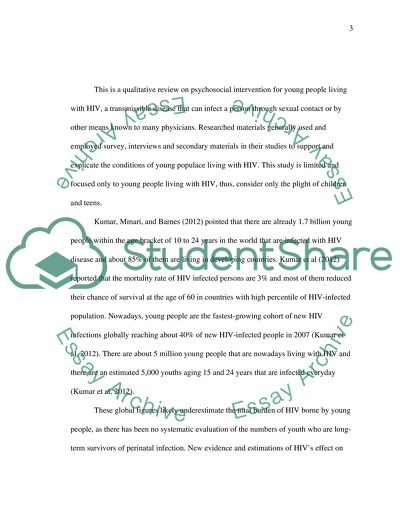 Qualitative Review on Psychological Intervention for Young People Living with HIV