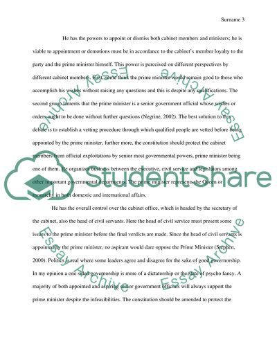 Powers of the Prime Minister and Other Political Issues in the United Kingdom