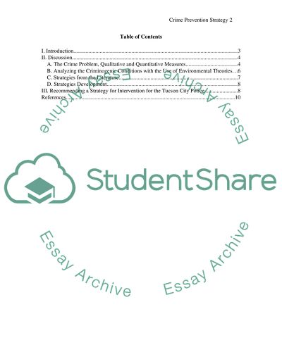 Crime Prevention Strategy