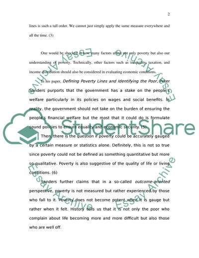 Poverty Does Not Really End with the Lack of Money